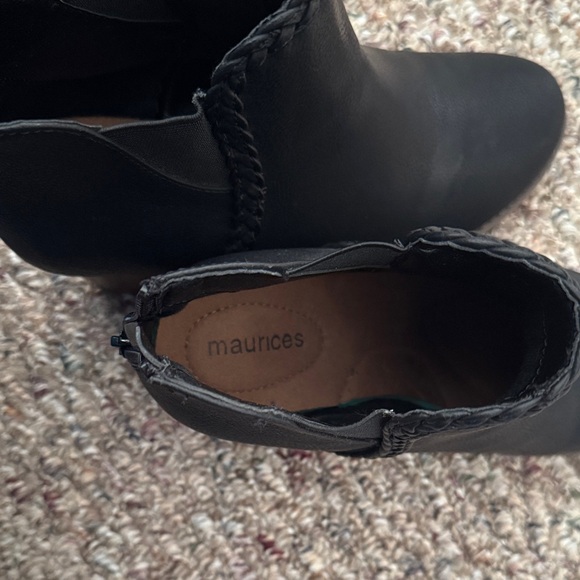 Maurices Sleek Black Ankle Boots - Picture 6 of 8